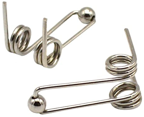 Doppeltregende Reparaturfeder 2 Stück 24–30 mm Lockenstab Ersatz Doppelte Rückführung Torsionsfeder Haar Lockenstab Zubehör Drahtdurchmesser 1,2 mm (Größe: 26 mm)(Size:30mm)