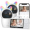 CZEview Babyphone mit 2 Kameras und APP, 2K/4,3 Zoll WLAN Babyfon mit Split-Screen, PTZ 360°, Automatische Verfolgung, 4×Zoom, IR-Nachtsicht, Weinen/Bewegungs/Geräuscherkennung, Temperaturerkennung