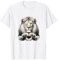 Löwen Papa Löwenkopf mit Herz Löwe zwinkert Löwen T-Shirt
