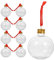 Ciieeo Weihnachts-Getränkekugeln 10 Stück Durchsichtige Weihnachtskugeln Befüllbare Weihnachts-Schnaps-Baumschmuck 250 Ml Wasserflaschen Glühbirnen Saftflaschen