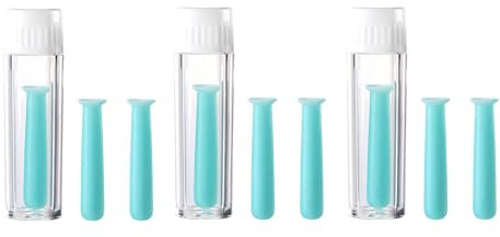 TOPJINZHIONE Lot de 6 ventouses en silicone pour lentilles de contact avec étui de rangement pour les voyages en famille, Vert, Non