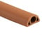 Floor Cable Protector, Heavy Duty Cable Cover Rubber Trunking, 1 Meter Length (D20-light coffee)