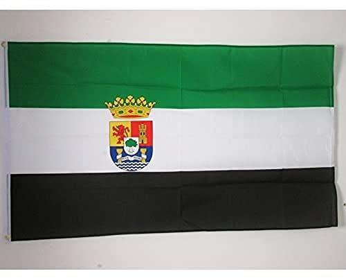 Extremadura - Región Española De Extremadura 90X150Cm Bandera De Temporada Con 2 Ojales Banderas De Verano Resistente Decoloración Banderas De Jardín Decorativa Para Fiesta Jardín Patio