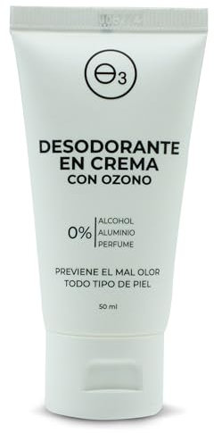 OZONO D'OR Deodorant, 100 % natürlich, BIO, mit bakterienneutralisierendem Ozon, ohne Aluminium und Parabene, ohne Parfüm, Deodorant für Damen und Herren, empfindliche Haut, Geruchskontrolle, 50 ml