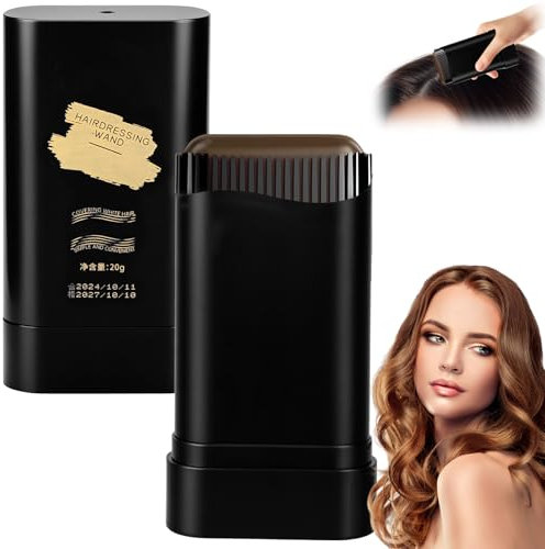 HaarfäRbekamm, HaarfäRbestift, Haar Concealer Grauhaarabdeckung, 2-In-1 Instant HaarfäRbestift Mit Integriertem, Wasser- Und SchweißFest FüR Graues Haar Instant Hair Color Stick (Braun)
