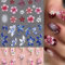 BSITSSS Nagelsticker Blumen Lilien, 5D Stereoskopisch Blumen Nagel Stickers, Modisch Nagelaufkleber, Schön Nagel Sticker, 3 Blätter Nagellack Aufkleber Dekoration Nageldesign Zubehör