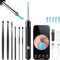Ear Wax Removal with Camera - Ear Cleaner 1080P HD Ear Scope, Camera with 6 Led Lights, Ear Cleaning Kit with 6 Ear Spoon - Ear Camera for iOS & Android (Black)