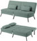LUCKRACER Sofa 3 Sitzer Sofa Schlafsofa mit Schlaffunktion, überzug Futon Klappsofa, Bettcouch, ecksofa, Couch, 5 Verstellbare Winkel, Ideal für Wohnungen Wohnzimmer aus Cordstoff Hellgrün
