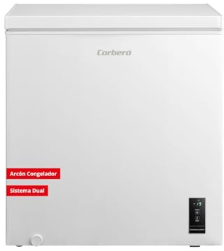 Corberó - Arcón Congelador Horizontal | CCHM2006M | 198L | 77cm x 85cm | 37db | Sistema Dual | Súper Congelación | Control con Display | 1 Cesta| Blanco