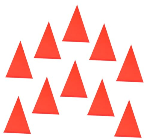 GALPADA Lot de 10 Drapeaux de Sécurité Orange en PVC 21X30X30 CM pour Vélo Fauteuil Roulant et Trottinette Mât en Fibre de Verre 6 MM Drapeaux Réfléchissants pour Sports Nautiques et
