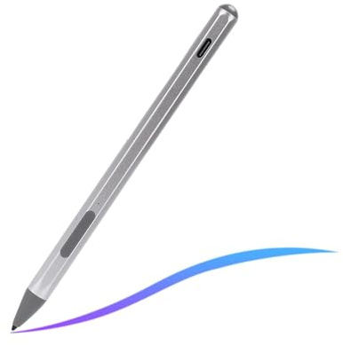 Annadue Stylet pour ROG Flow Z13 X16 Zenbook Vivobook, Stylet Rechargeable Magnétique à sensibilité à la Pression 4096 avec Support D'inclinaison de Rejet de Paume, Compatible MPP (Silver)