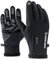 Muzboo Guantes de pantalla táctil resistentes al viento e impermeables para hombres, mujeres, bicicletas y motocicletas, esenciales para actividades al aire libre en clima frío - negro - Medium