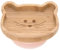 LÄSSIG Assiette en bois pour enfants Assiette à goûter pour enfants, en bambou Ventouse en silicone antidérapante/Platter Little Chums Mouse, rose