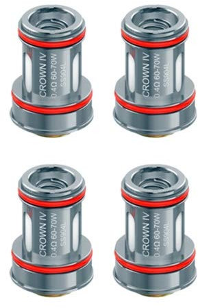 4x Uwell Crown 4 Verdampferköpfe Widerstand 0,4 Ohm