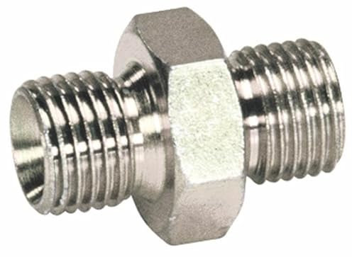 AMA Raccord hydraulique de jonction Mâle 1/2-Mâle 1/2 NPT à Visser (Lot de 5)