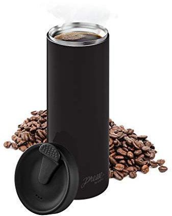 Bobble French Coffee Presse For Travel, On-The-Go use, Quick Brew, Slim Design, Triple Wall Insulation, 14 oz (Black)