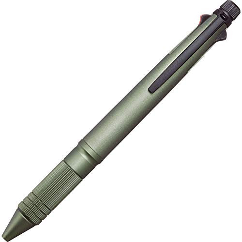 Uni Jetstream 4&1 Metal Edition, stylo à bille 0,5 mm (noir, rouge, bleu, vert) et porte-mine 0,5 mm, vert foncé (MSXE52000A05.7) (MSXE5200A5.7)