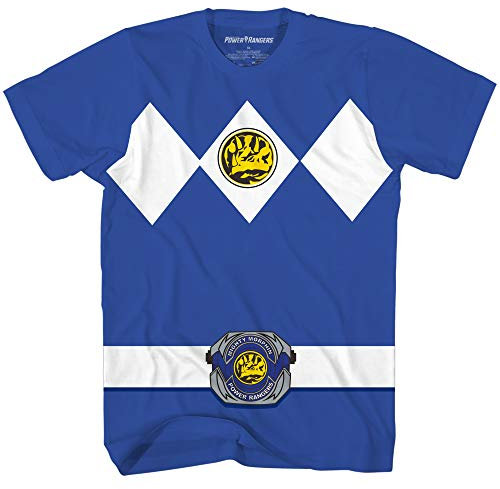 Power Rangers Blue Costume T-Shirt(Blue,XXL)