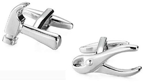 BMC-Designs MENS TOOLS HAMMER PLIERS CUFFLINKS SHIRT JOINER BUILDER CARPENTER DIY WRENCH SPANNER v1