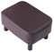 YMYNY Rechteckiger Fußhocker Sitzbank, 42 x 29 x 23 cm, Gepolsterter Hocker aus PU-Leder, mit Holzbeinen, platzsparend, stabil, wasserdicht, für Zuhause, Flur, Büro, Braun HD-HRF-BD209