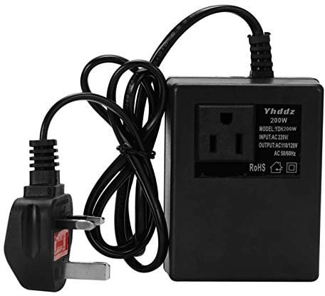 200W Step Down Power Voltage Converter Transformer 220V/240V to 110V/120V, Intelligent Efficient Adapter Travel Power Adapter