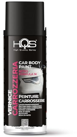HQS Bomboletta di Vernice Spray 400ml Carrozzeria (Nero Opaco Ral 9005)