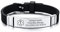 PJ JEWELLERY Edelstahl und Silikon Komfort im Freien medizinische Alarm ID Armbänder anpassen für Herren Teenager