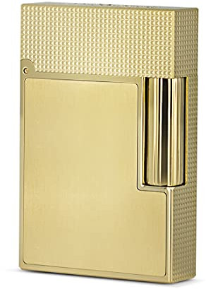 S.T. Dupont C18602 Feuerzeug Linie 2 Klein Goldfarben Gebürstet