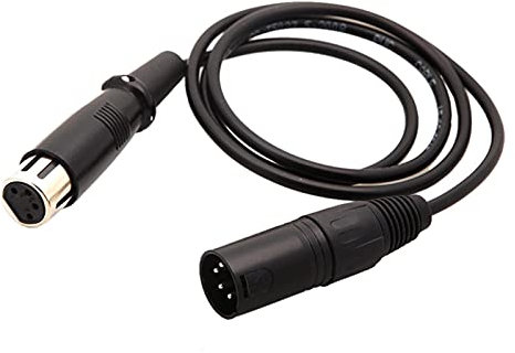 JIMINISO 4 pin XLR Male to XLR FEMALE Power Cable Cord 1M for DSLR Camera Photography