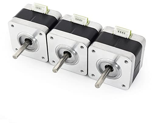 RATTMMOTOR Schrittmotor Nema 17 Stepper Motor 0,95A 24N.cm 2 phase 1,8 Grad 42x42x34mm,4-Draht Stepping Motor mit 1 meter Kabel für 3D-Drucker/CNC-Fräsmaschine (17PM-K049CN18CN)