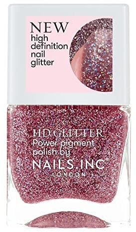 Nails.INC HD Glitter Nail Polish, High Definition Holographic Nail Glitter Polish, Cruelty Free, Vegan, All Amped Up