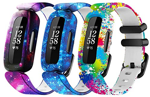 honecumi Kompatibel mit Fitbit Ace 3 Kids Armband, Ace 3 Ersatzarmband Watch Band Strap Wechselbänder für Kinder, Klassisch Buntes Verstellbares Sport Armbands Uhrenarmband Zubehör