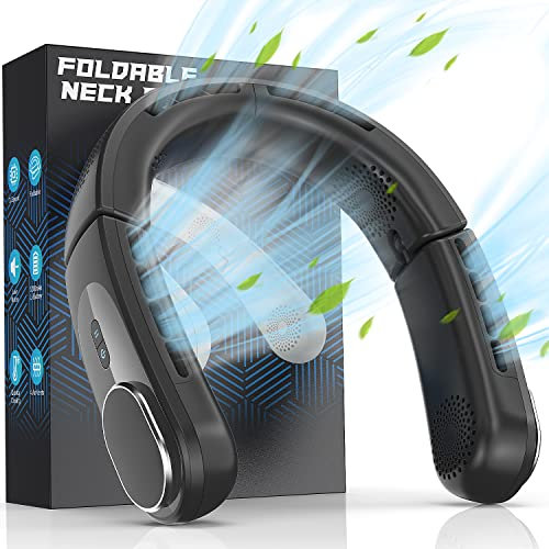 ChillGo Portable Fan - Turbo Bladeless 5200mAh with Strong Airflow, 4 Vent and Up to 13 Hrs Battery, Personal Wearable Neck Fan for Travel, Outdoor Use or Work