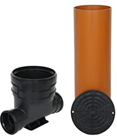 KG Schacht DN315/110/125/160 Kontrollschacht Wartungsschacht Rohr Deckel Abwasser (DN315 mit Anschluss DN160)