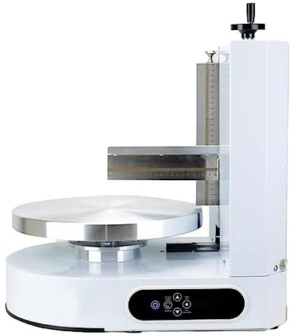 Oiyekntd Machine de Propagation de crème à gâteau Automatique, 4-12 Pouces gâteau d'anniversaire Crème électrique Machine à étaler Le revêtement de gâteau Tationneur de lissage de Remplissage,White