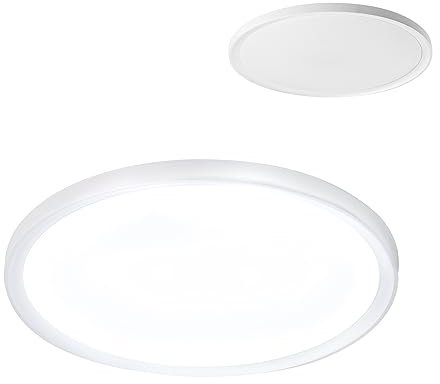Froadp 72W LED Deckenleuchte Flach Rund Feuchtraumleuchte Deckenlampe LED Kellerlampe IP44 Wasserdichte Garagenlampe Deckenbeleuchtung für Badezimmer Wohnzimmer Schlafzimmer Büro (Kaltweiß)