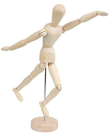 RDEXP 30,5 cm große Mini-Schaufensterpuppe aus massivem Holz, Unisex