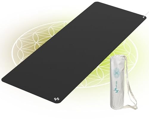 Wim Spa [Das Original] Universal Grounding Mat Erdungsmatte geerdete Yoga Matte Meditation - mit EU Stecker und Kabel (EU Plug) - Steigern Sie ihr Wohlbefinden uvm. (61x183cm - Yogamatte)