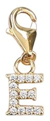 Depesche 11785-010 Charms Express yourself - Anhänger für Halsketten und Armbänder, Buchstabe E,vergoldet, als kleines Geschenk
