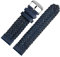 LQXHZ 20mm 22mm 24mm Echtes Leder Geflochtenes Uhrenarmband Männer Frauen Schnellverschluss Rindsleder Armband Armband Zubehör(Blue silver buckle,20mm)