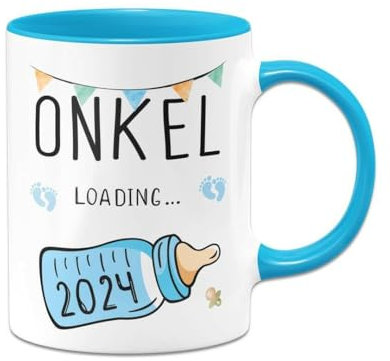 Tassenbrennerei Tasse Onkel loading 2024 - Schwangerschaft verkünden Geschenk für werdenden Onkel - Bruder, Du wirst Onkel - Schwanger (Onkel 2024)