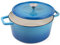 E-far 3 Quart Enameled Cast Iron Dutch Oven with Lid, Round Dutch Oven Pot Nonstick Cookware for Braising, Stews, Roasting, Bread Baking, Cooking, Heavy Duty, Induction & Oven Safe - Blue