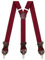 Kohentact Hosenträger Herren mit Clip- und Knopfbefestigung, inklusive 6 Knöpfe, 3,5 cm Breite Y-Form für Körpergrößen bis 200 cm Suspenders for Men 1 (Burgunderrot)