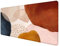 HUOCAIREN Großes Mauspad, Boho-Schreibtischunterlage, XXL, Computerschreibtisch matt für Desktop-Laptop, Damen, Computertastaturmatte für Büro-Desktop, Orange / Marineblau