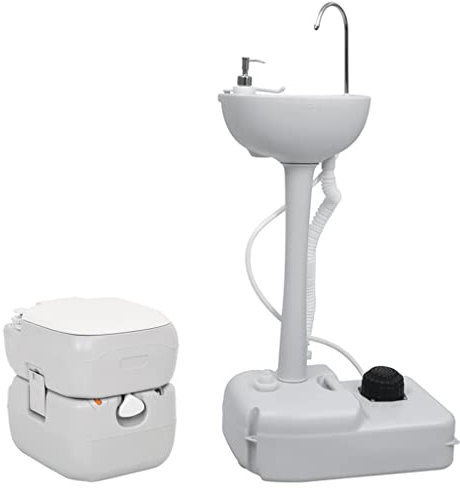 YXZYFPP Tragbares Camping-WC und Waschbecken-Set