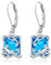 LONAGO Delfin Ohrringe 925 Sterling Silber Blauer Delfin Tropfen Ohrringe für Damen