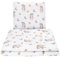 balbina Musselin - Kinderbettwäsche 80x80 + 35x40 cm 2-teiliges Set Babydecke und Kissen, 100% Baumwoll-Musselin, Schlafdecke mit Dicker antiallergischer Füllung für Winter atmungsaktiv, Beige Pferde