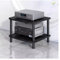 2/3/4-stufiges HiFi-Audio-Rack-Regal aus Metall und Holz, AV-Komponenten-Medienständer, Stereoschrank für Verstärker/Plattenspieler/Stereo-Receiver, Organizer für Audio-Video-Geräte (schwarz