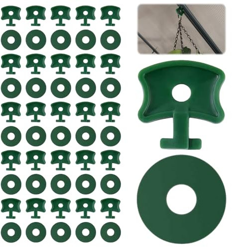 100 Pcs Greenhouse Twist Clips,Greenhouse Accessories Greenhouse Clips Plastic Greenhouse Fixing Clips and Washers Extender Corner Clip for Aluminium Greenhouse Securing Insulation Bubble Netting