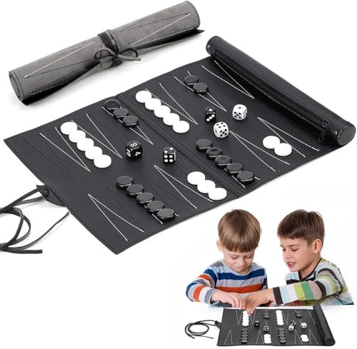 Backgammon Spiel Set Klassisches Backgammon-Set für Erwachsene, Spielfeld BxT: 36 x 25,3 cm